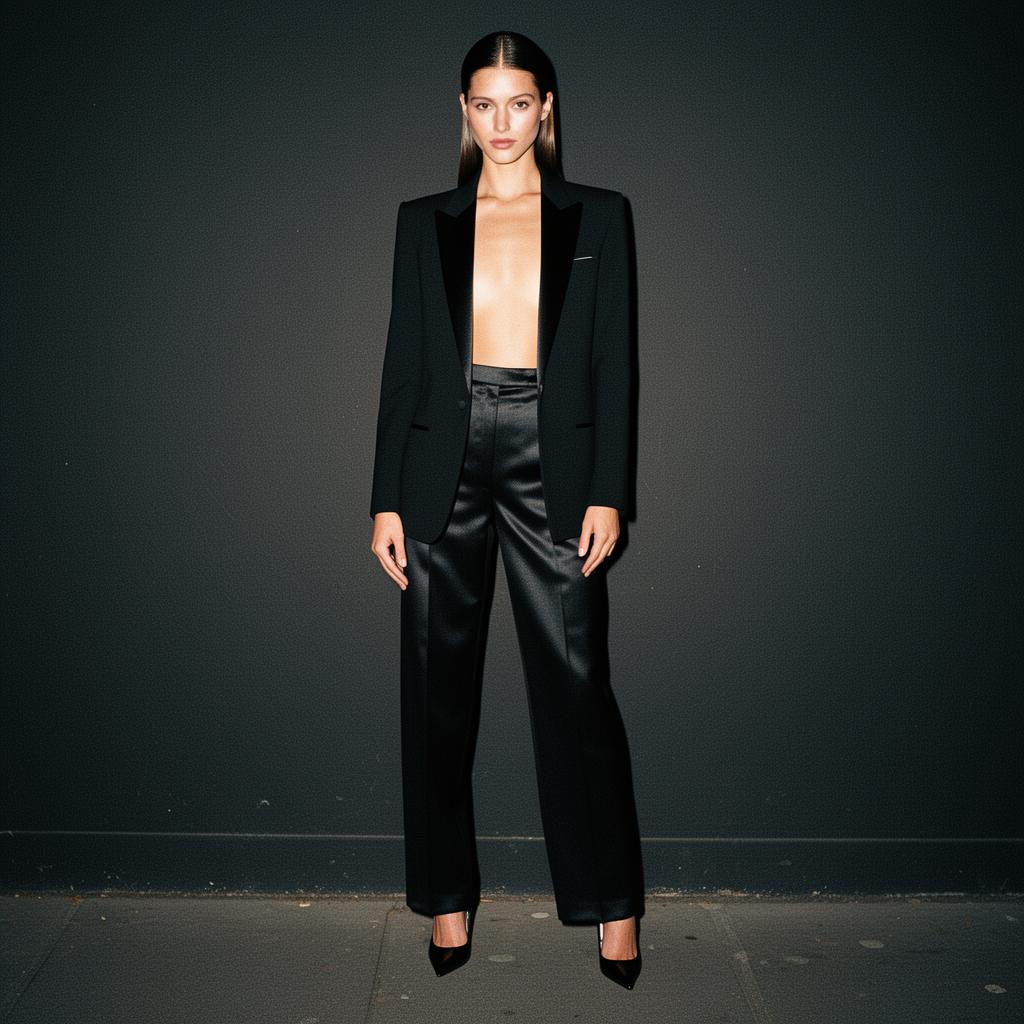 Saint Laurent womenswear — Le Smoking tuxedo tailoring